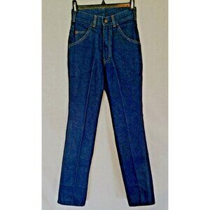 Vintage 70's Kids denim Jeans Sz 14 NOS with tags by Branders Snap closure